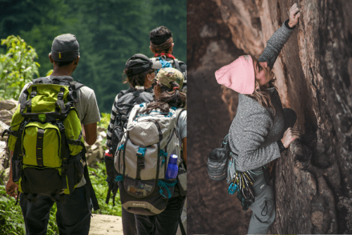 Hiking snack and rock climbing snack
